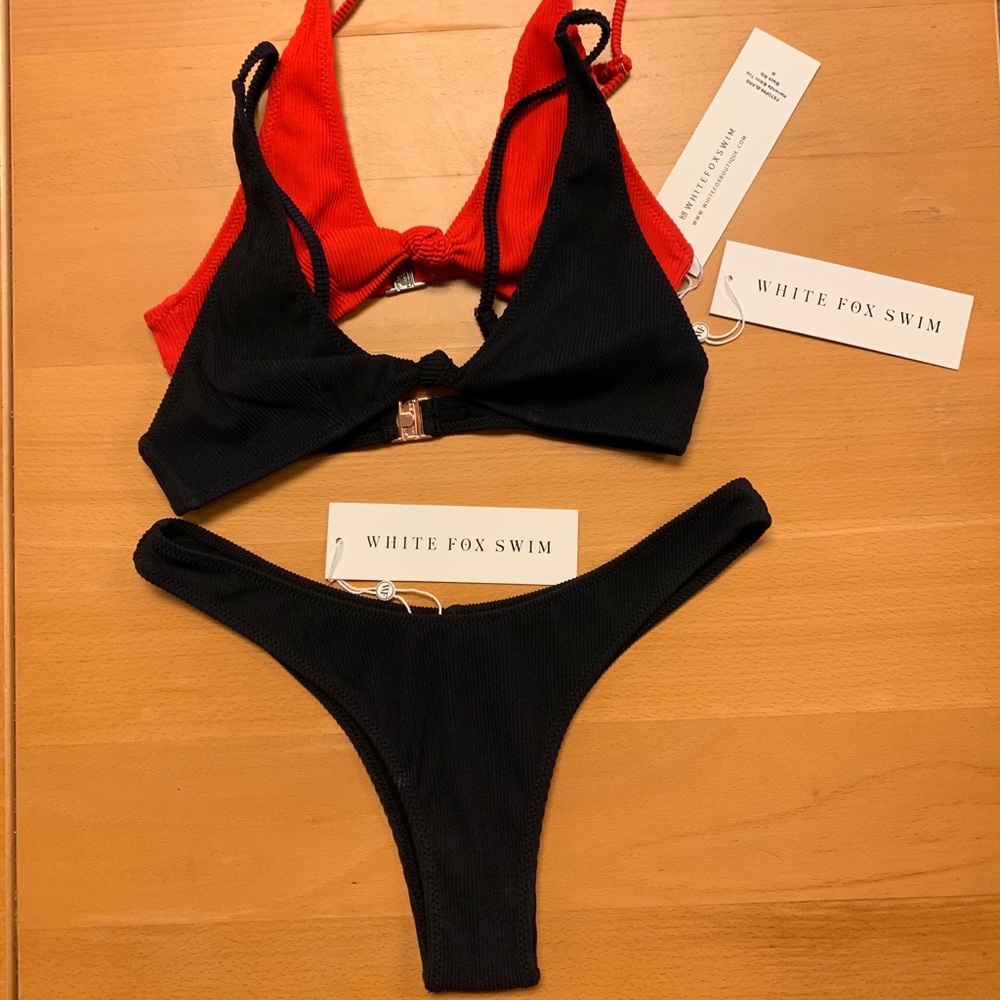 3 WHITE FOX BOUTIQUE BIKINI PIECES